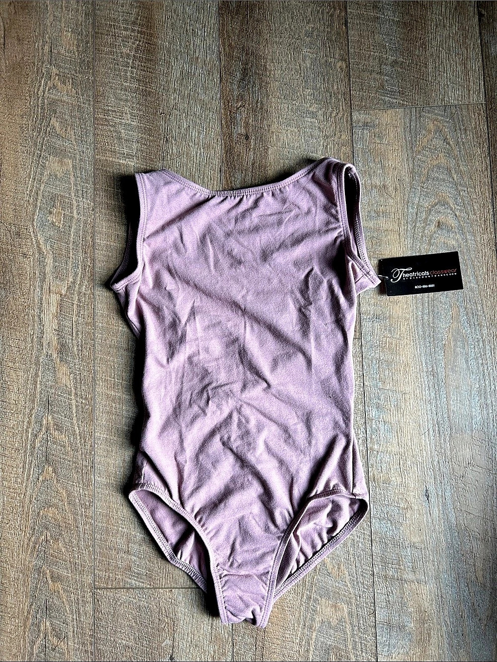 Theatricals Womens Cotton Pinched V-Back Tank Leotard Purple Small